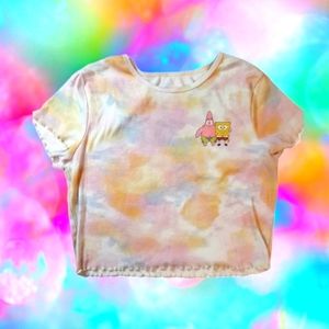 Sponge Bob & Patrick Bestfriends Tie-dye Crop Top